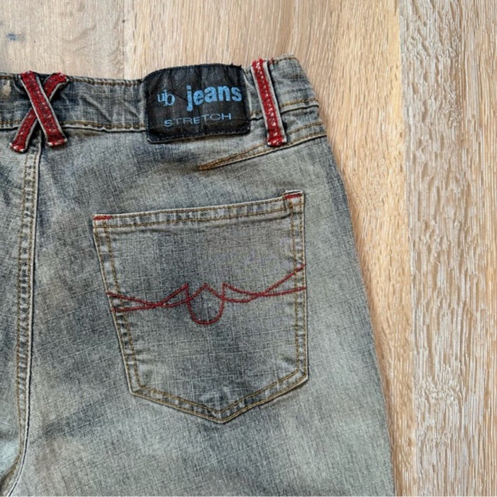 Vintage 90's UB Jeans Low Rise Stretch Denim Flare Jeans - Size 29 - Picture 8 of 11